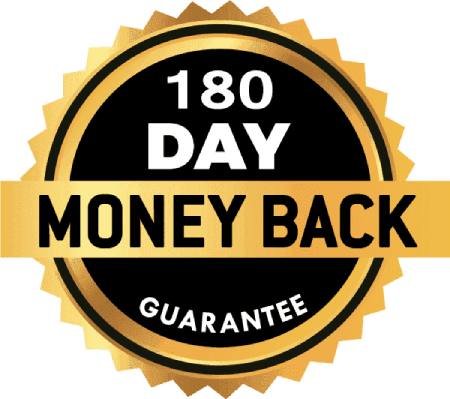 Risk free 180 day satisfaction guarantee badge